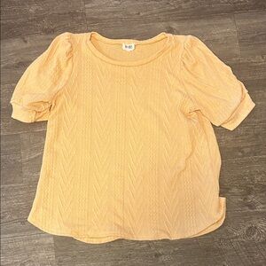 BiBi Women's Light Orange Short Sleeve Top